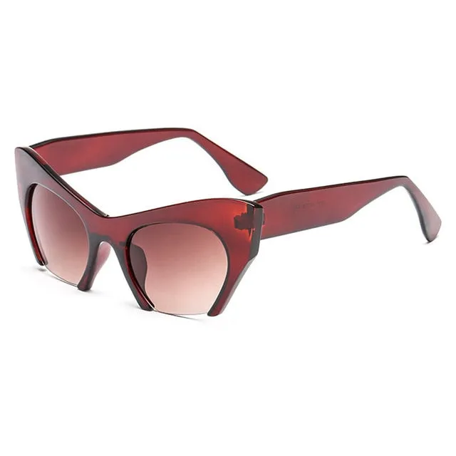 Retro Half Frame Cat Eyes Women's Glasses