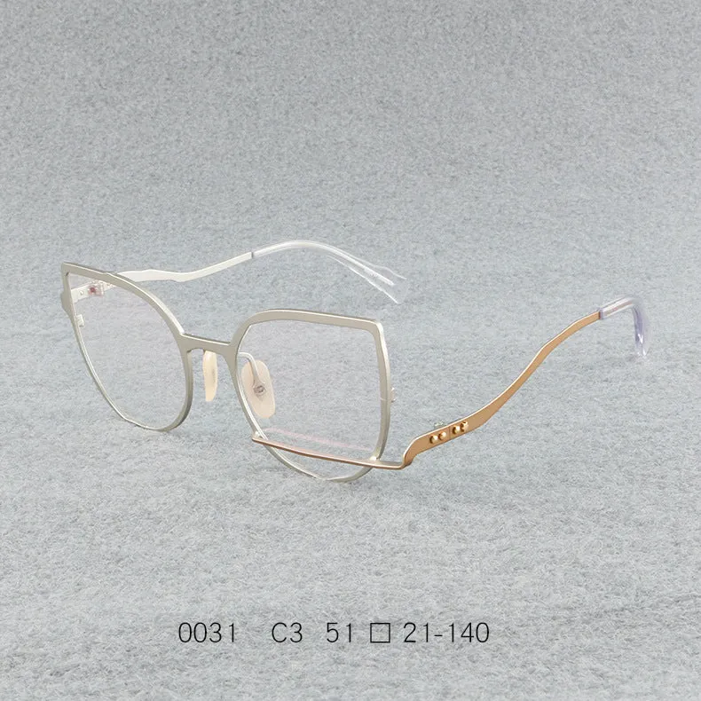 Retro pure titanium frame full frame ultra-light frame 0031