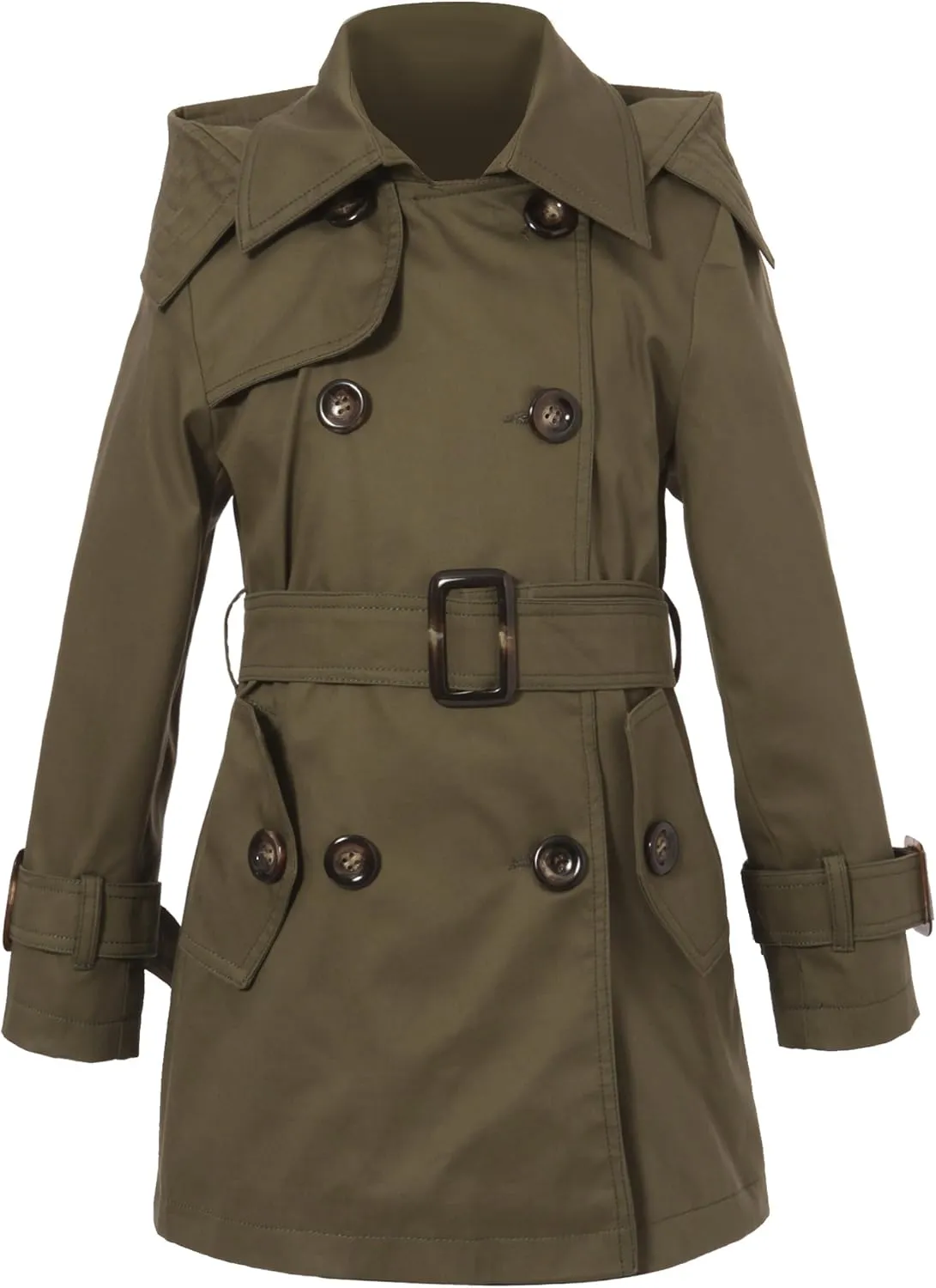 Richie House Girls' Classic Hooded Trenchcoat RH0934