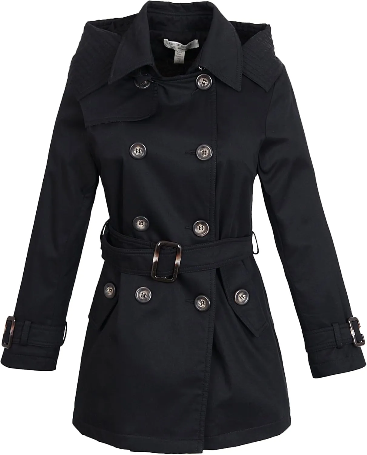 Richie House Girls' Classic Hooded Trenchcoat RH0934