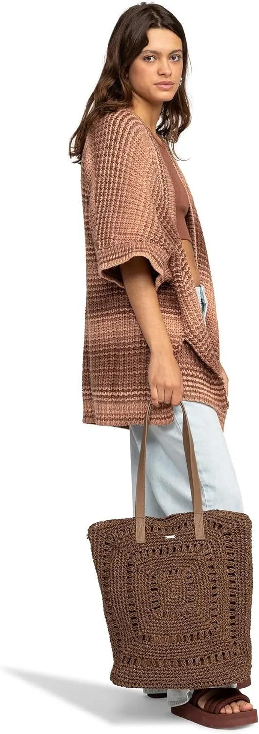 Roxy Women's Beach Tote Bag | Travel | Vacation | Straw | Lightweight | Breathable
