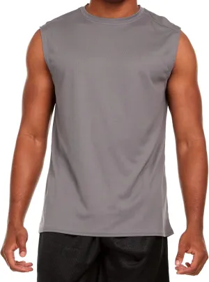 Russell Athletic Mens Dri-Power Fitted Not Tight Muscle Tank Top - Gym, Beach, Running, Basketball Gear