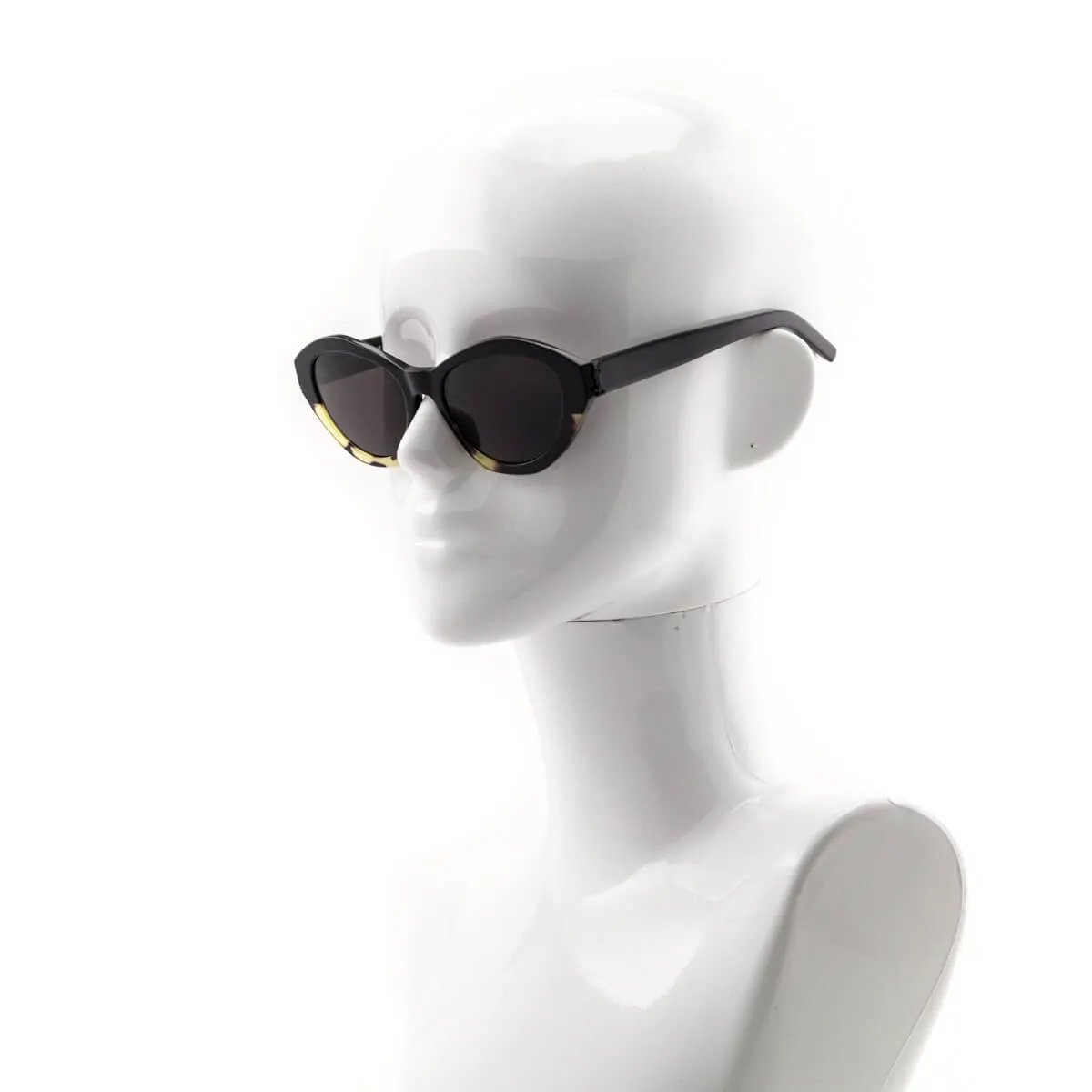 Saint Laurent Black & Tortoise SL M60 Cat Eye Sunglasses