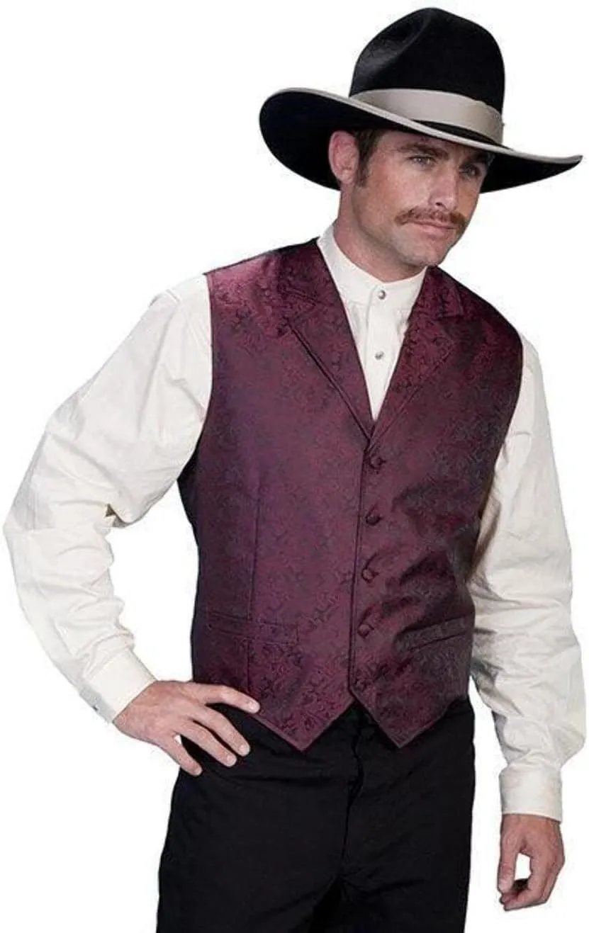 Scully Black Classic Paisley Men's Vest RW093