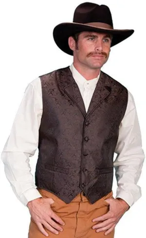 Scully Black Classic Paisley Men's Vest RW093