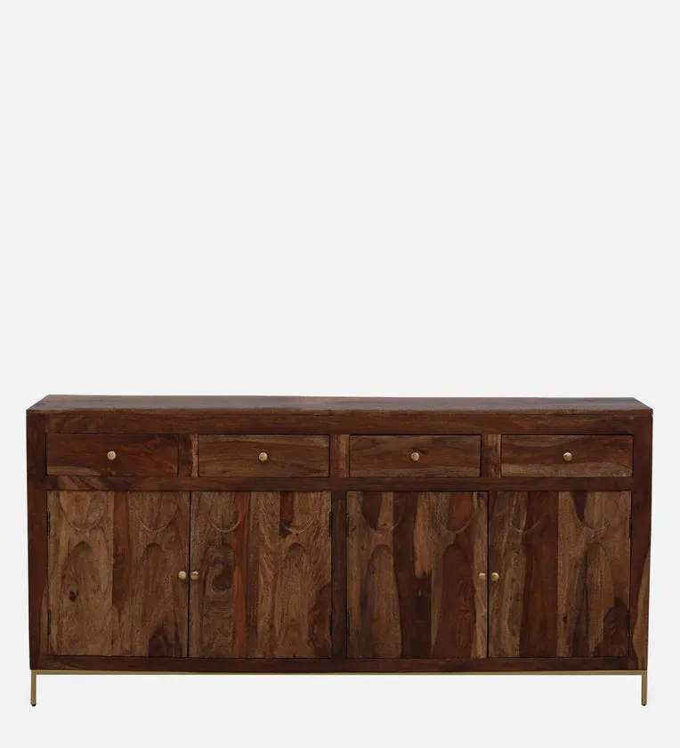 Sheesham Wood Sideboard in Scratch Resistant Rustic Teak Finish