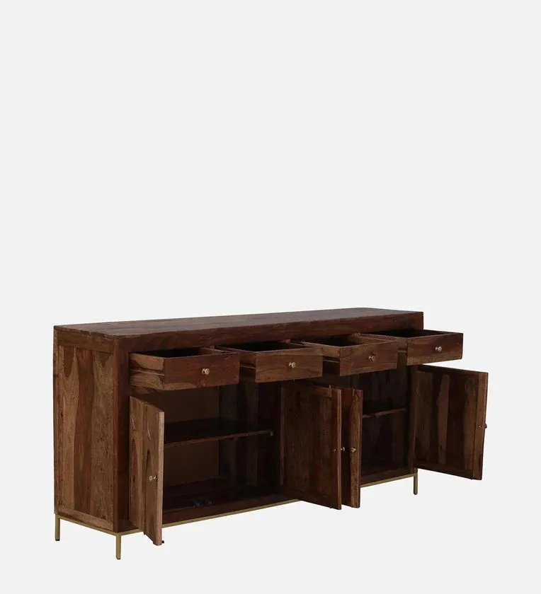 Sheesham Wood Sideboard in Scratch Resistant Rustic Teak Finish