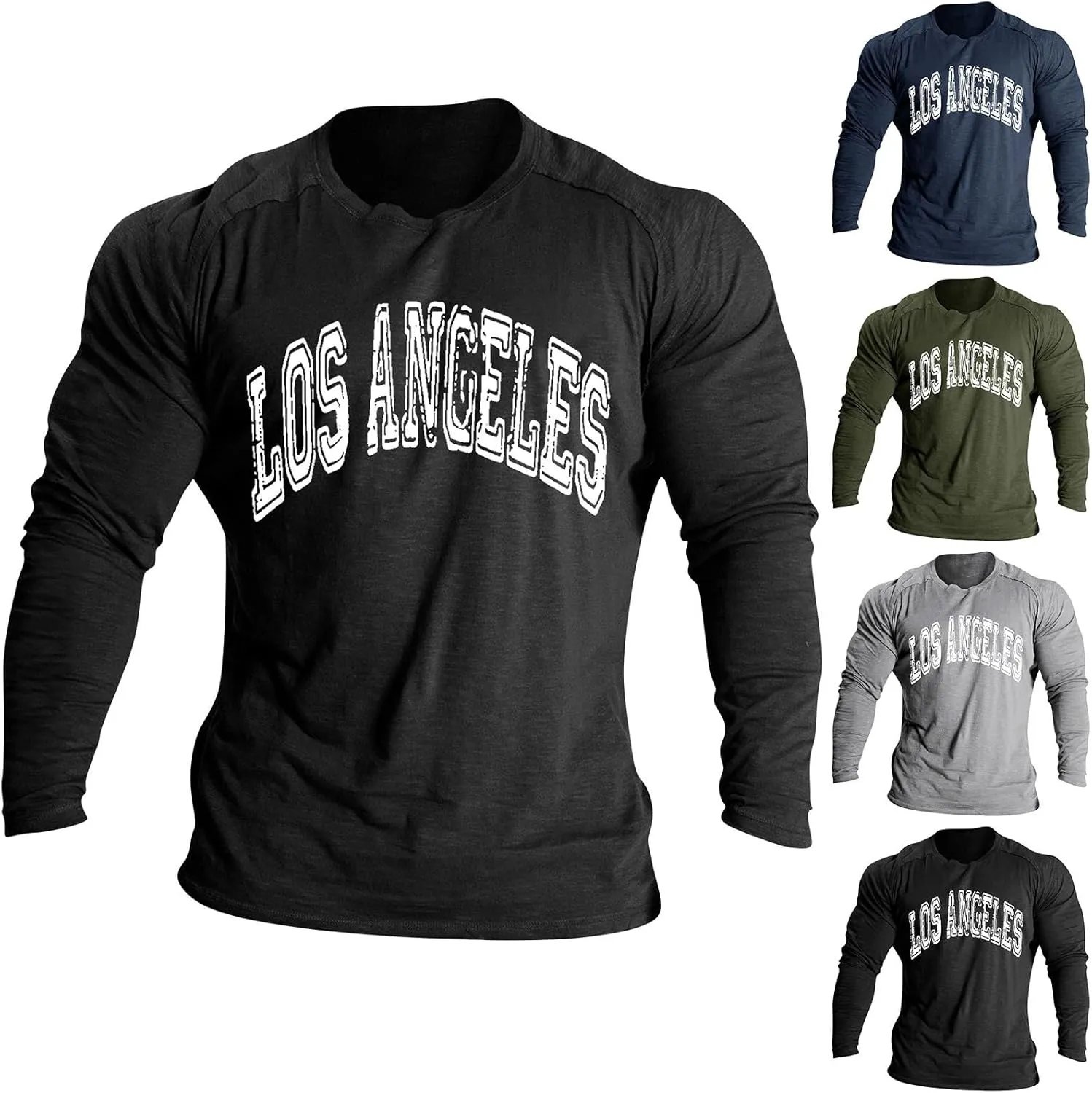 Shirt for Men Casual Long Sleeve Breathable Thermal Loose Fit Athletic Tees Fashion True Comfort Tops