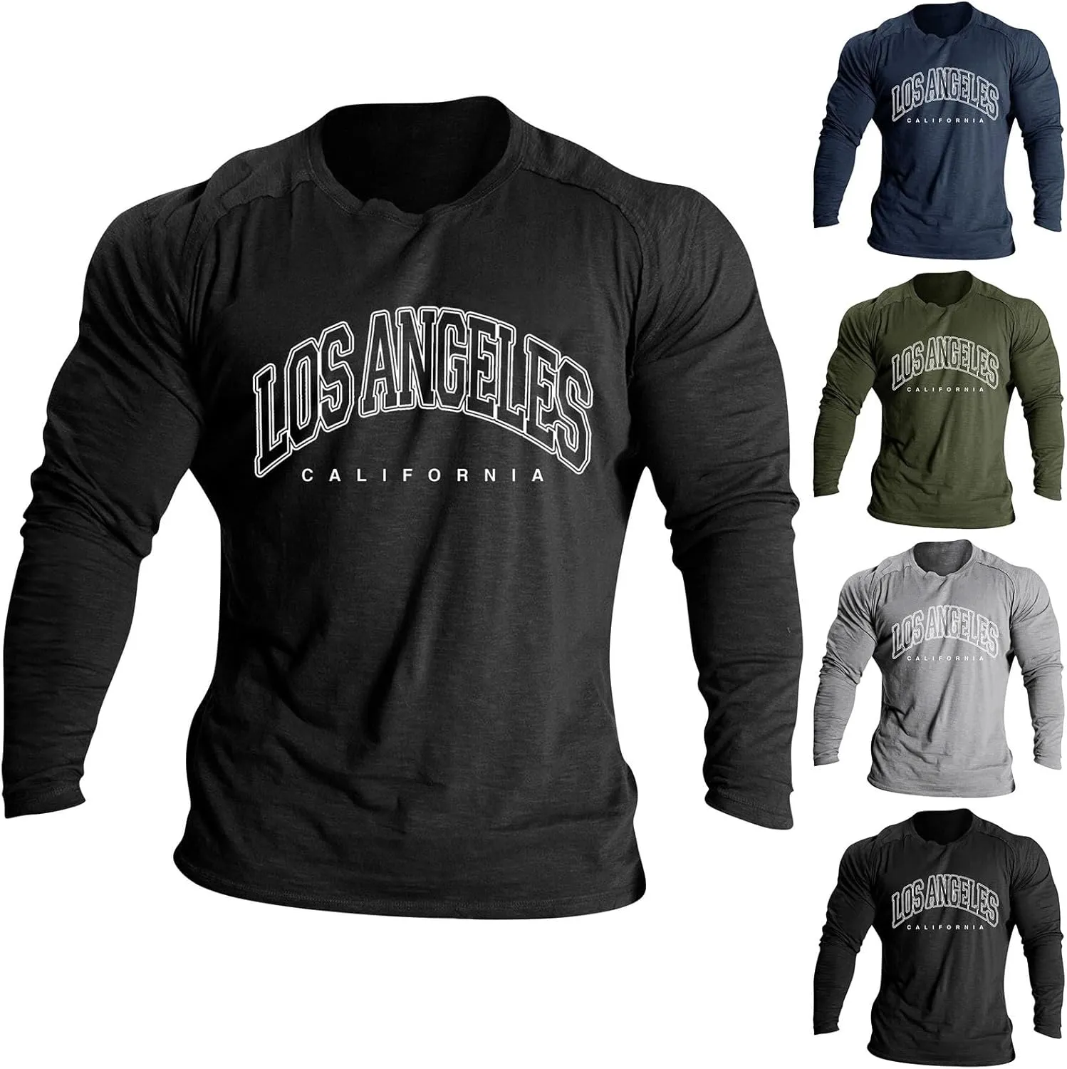Shirt for Men Casual Long Sleeve Breathable Thermal Loose Fit Athletic Tees Fashion True Comfort Tops