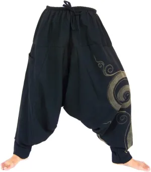Siamrose, Yoga Harem Lounge Baggy Pants Women Men, Aladdin Boho Trousers, One Size