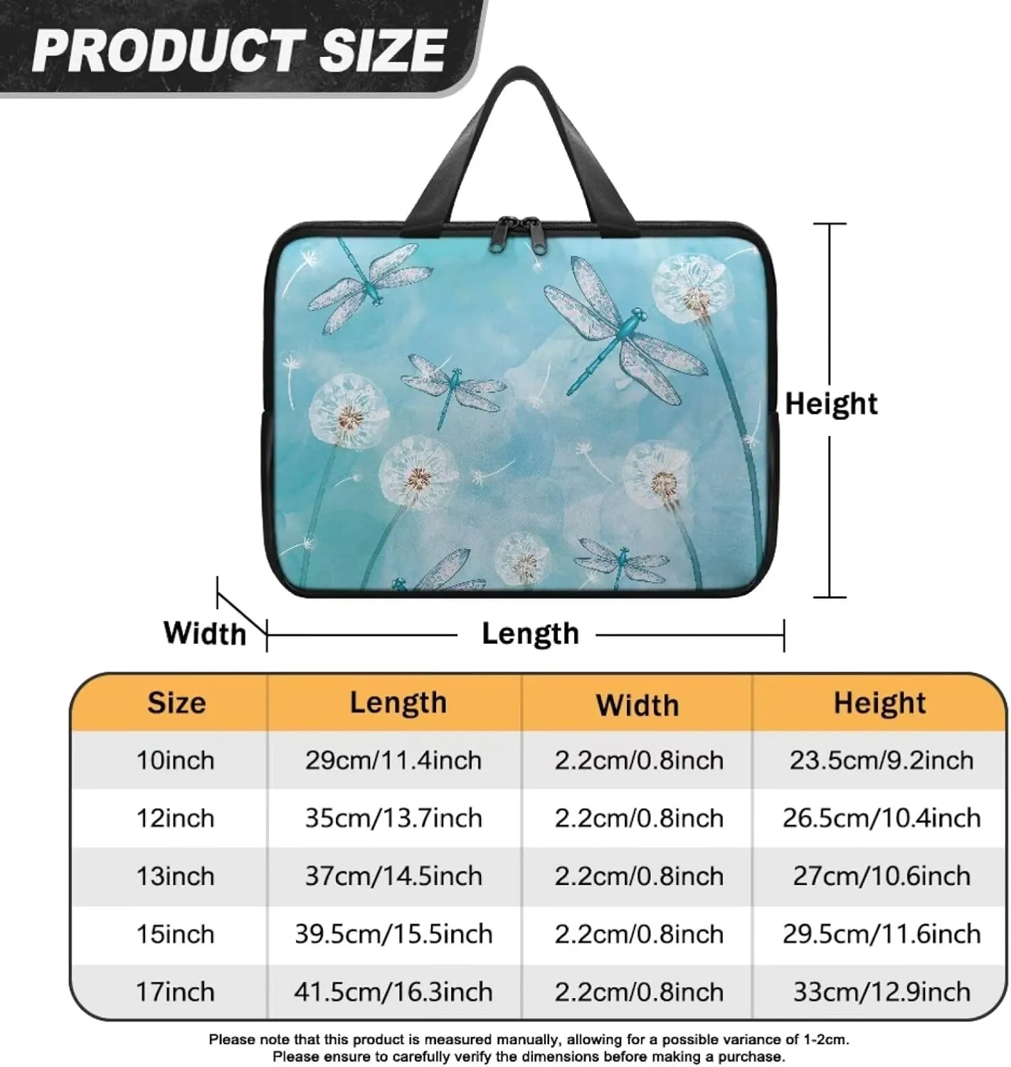 Slim Laptop Carrying Case PU Leather Tablet Computer Protective Bag Versatile for Office & College
