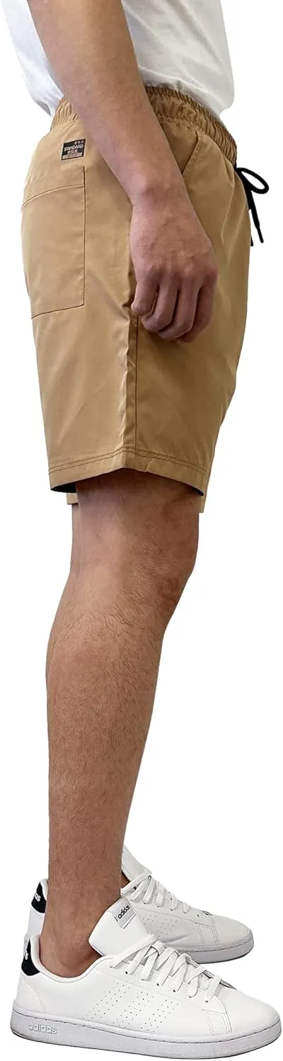 Southpole Men's Quick-Dry Water Resistant Nylon Shorts Inseam 7"
