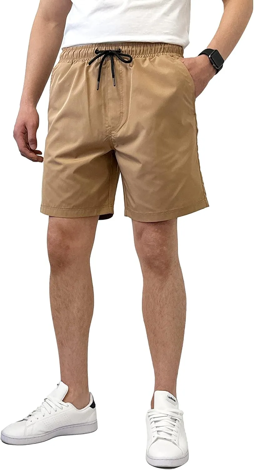 Southpole Men's Quick-Dry Water Resistant Nylon Shorts Inseam 7"
