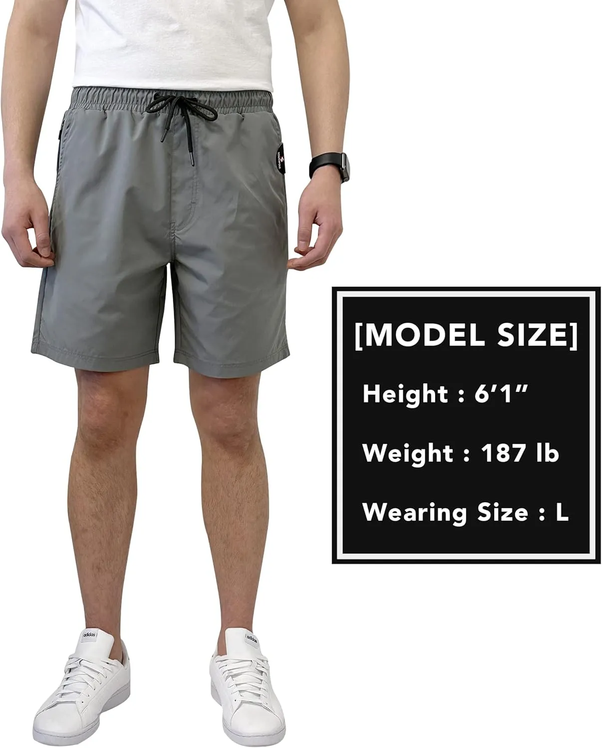 Southpole Men's Quick-Dry Water Resistant Nylon Shorts Inseam 7"