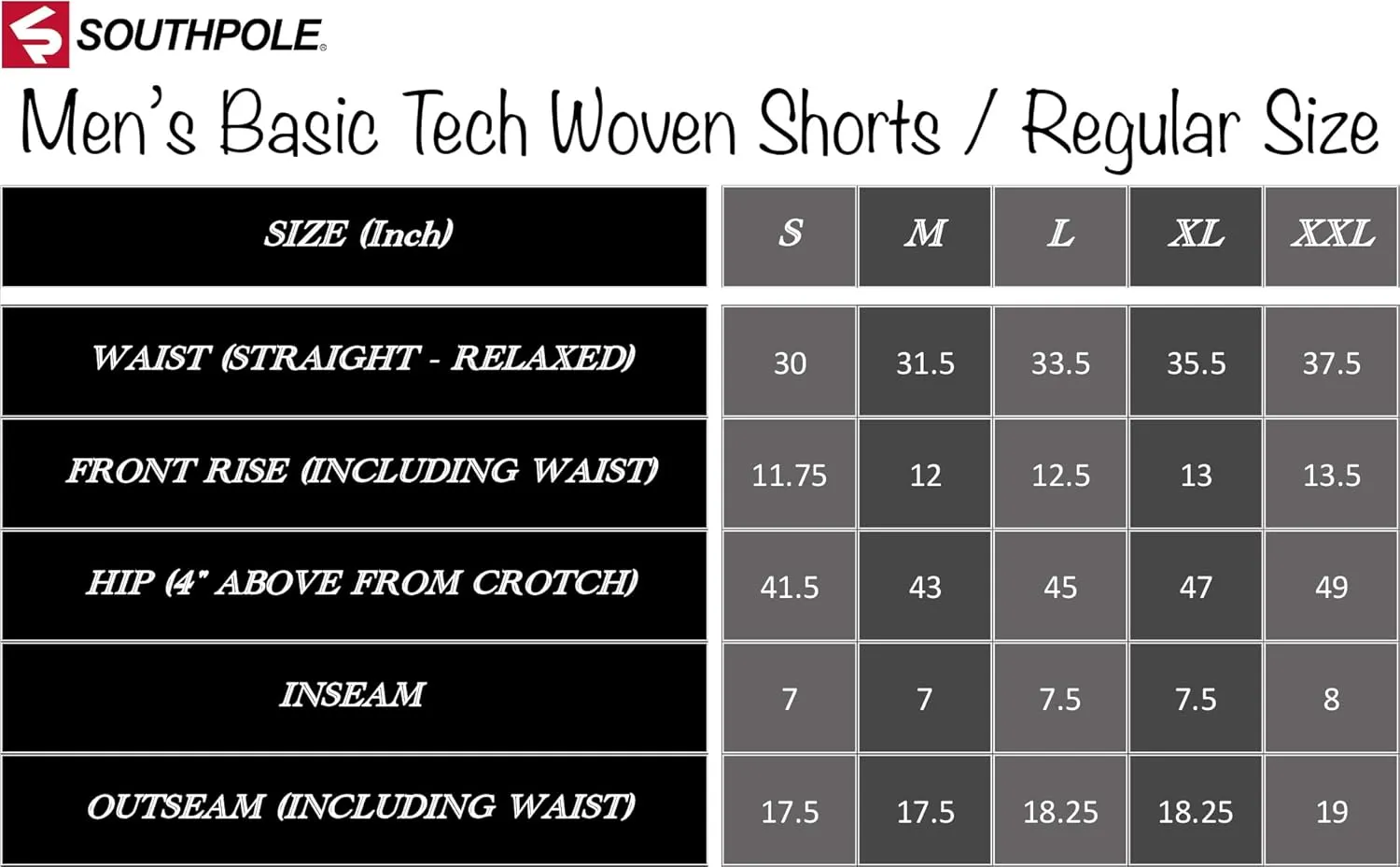 Southpole Men's Quick-Dry Water Resistant Nylon Shorts Inseam 7"