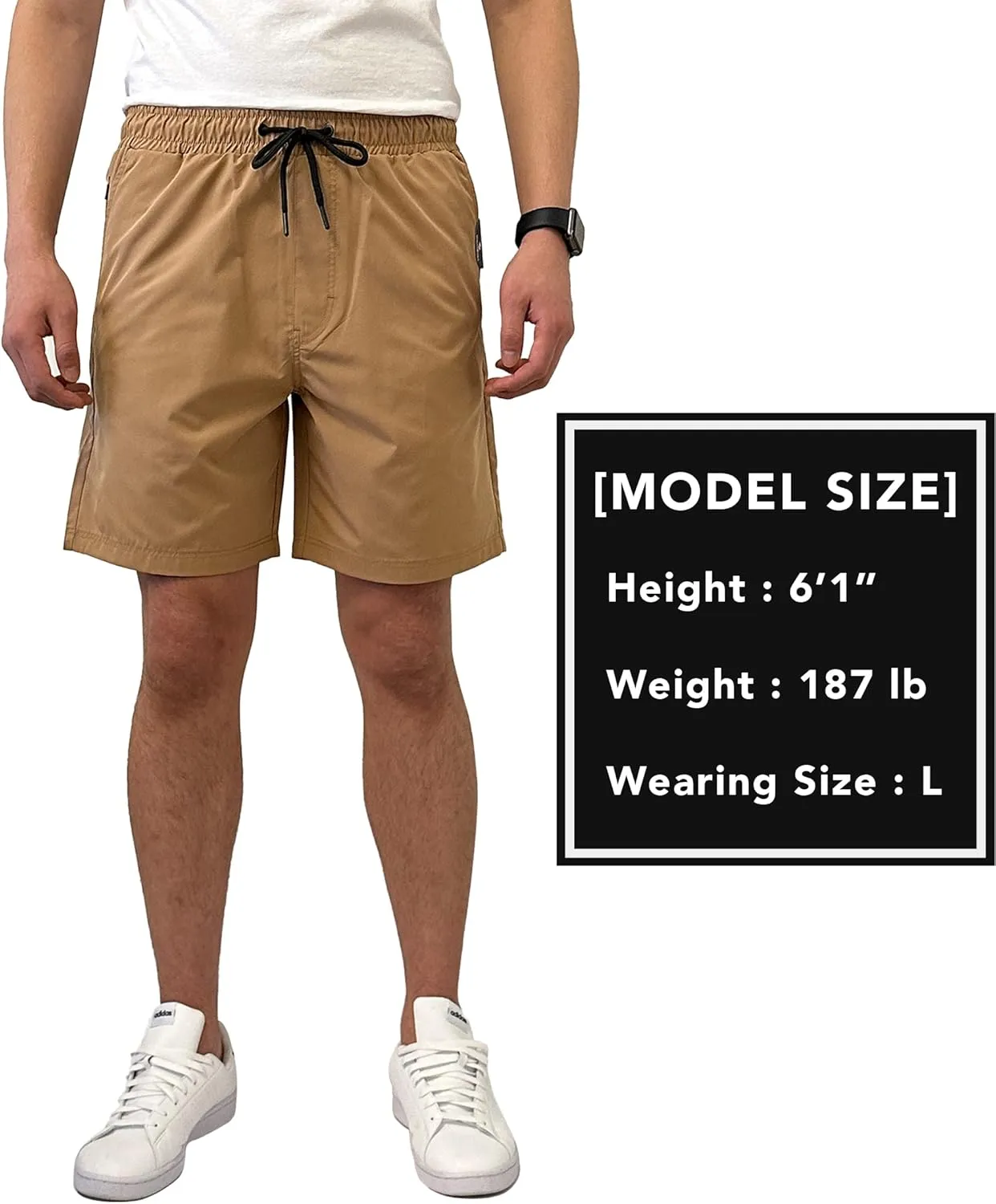 Southpole Men's Quick-Dry Water Resistant Nylon Shorts Inseam 7"