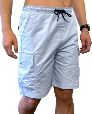 Southpole Men's Tech Woven Nylon Cargo Shorts, Quick Dry, Lightweight, Adjustable Waist
