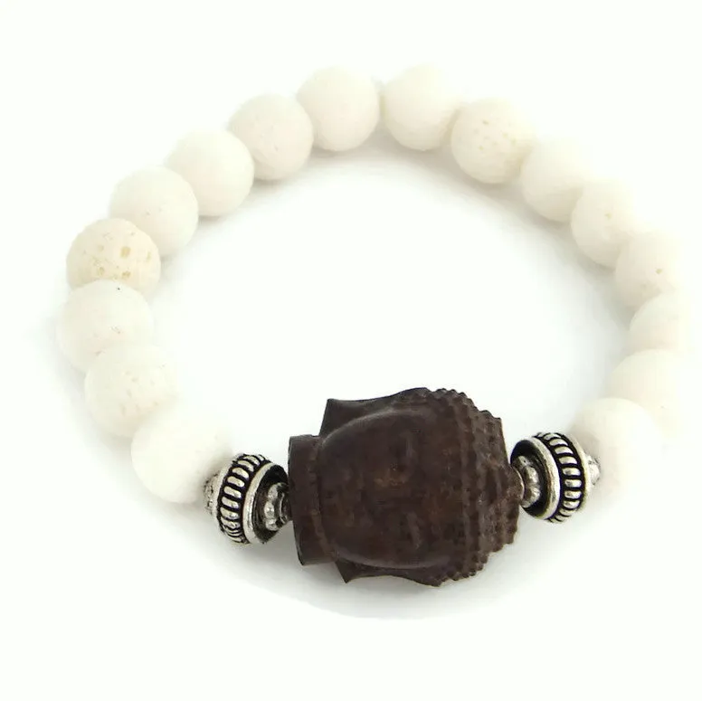 Statement Buddha Bracelet | The Enlightened Journey | Coral Stones