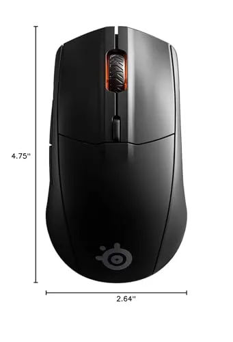 SteelSeries Rival 3 Wireless Gaming Mouse  400  Hour Battery Life  Dual Wireless 2.4 GHz and Bluetooth 5.0  60 Million Clicks  18,000 CPI TrueMove Air Optical Sensor,Black