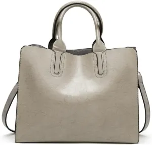 Stylish Pink Leather Satchel Handbag for Women - Versatile Tote, Crossbody, and Shoulder Bag