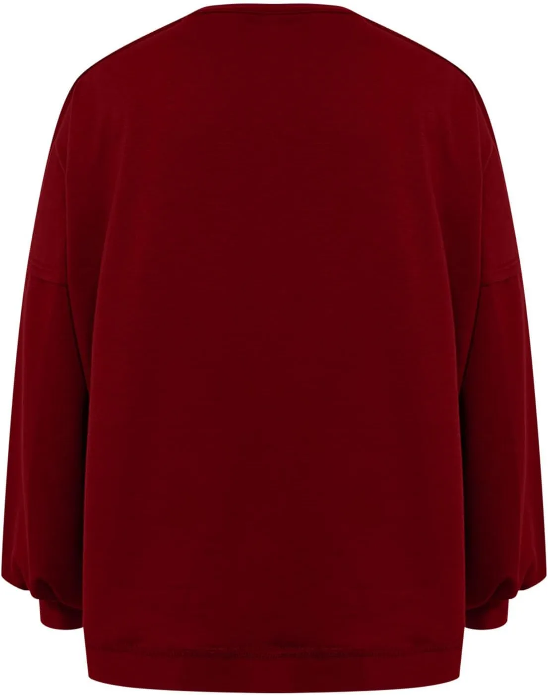 Sweatshirt for Women Cropped Drop Shoulder Pullover Classic Solid Color Loose Fit Tops Daily Dressy Casual Hoodie
