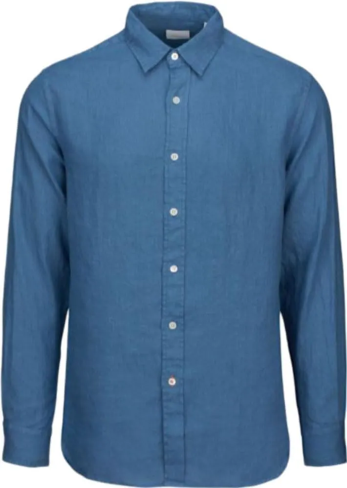 SWIMS Amalfi 100% Linen Shirts for Men, Collar Button Down Shirt, Mens Casual Long Sleeves Untucked Vacation Resort Wear