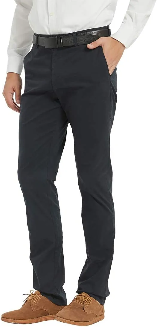 Taloyone Men's Straight Fit Stretch Classic Fit Slim Flat-Front Golf Chino Pant