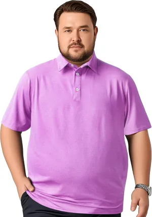 TAPULCO Men's Big and Tall Golf Polo Shirt Moisture Wicking Casual Lightweight Breathable Performance Shirts (2XL-5XL)