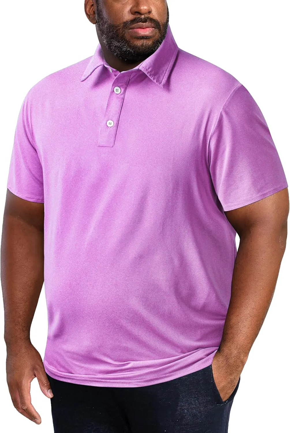 TAPULCO Men's Big and Tall Golf Polo Shirt Moisture Wicking Casual Lightweight Breathable Performance Shirts (2XL-5XL)