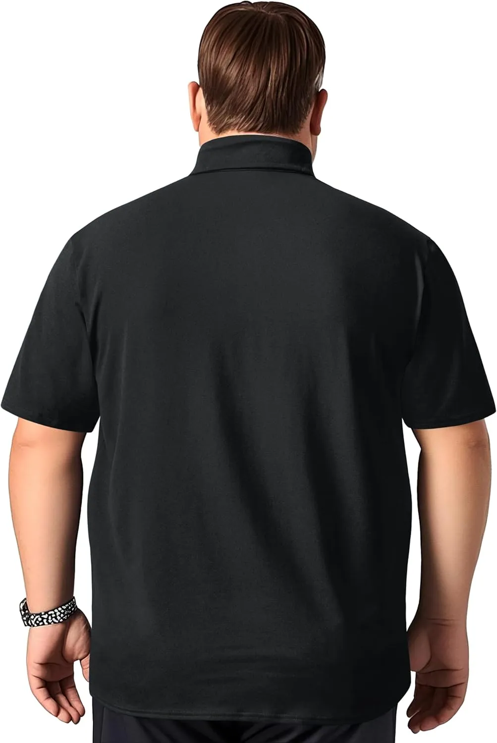 TAPULCO Men's Big and Tall Golf Polo Shirt Moisture Wicking Casual Lightweight Breathable Performance Shirts (2XL-5XL)