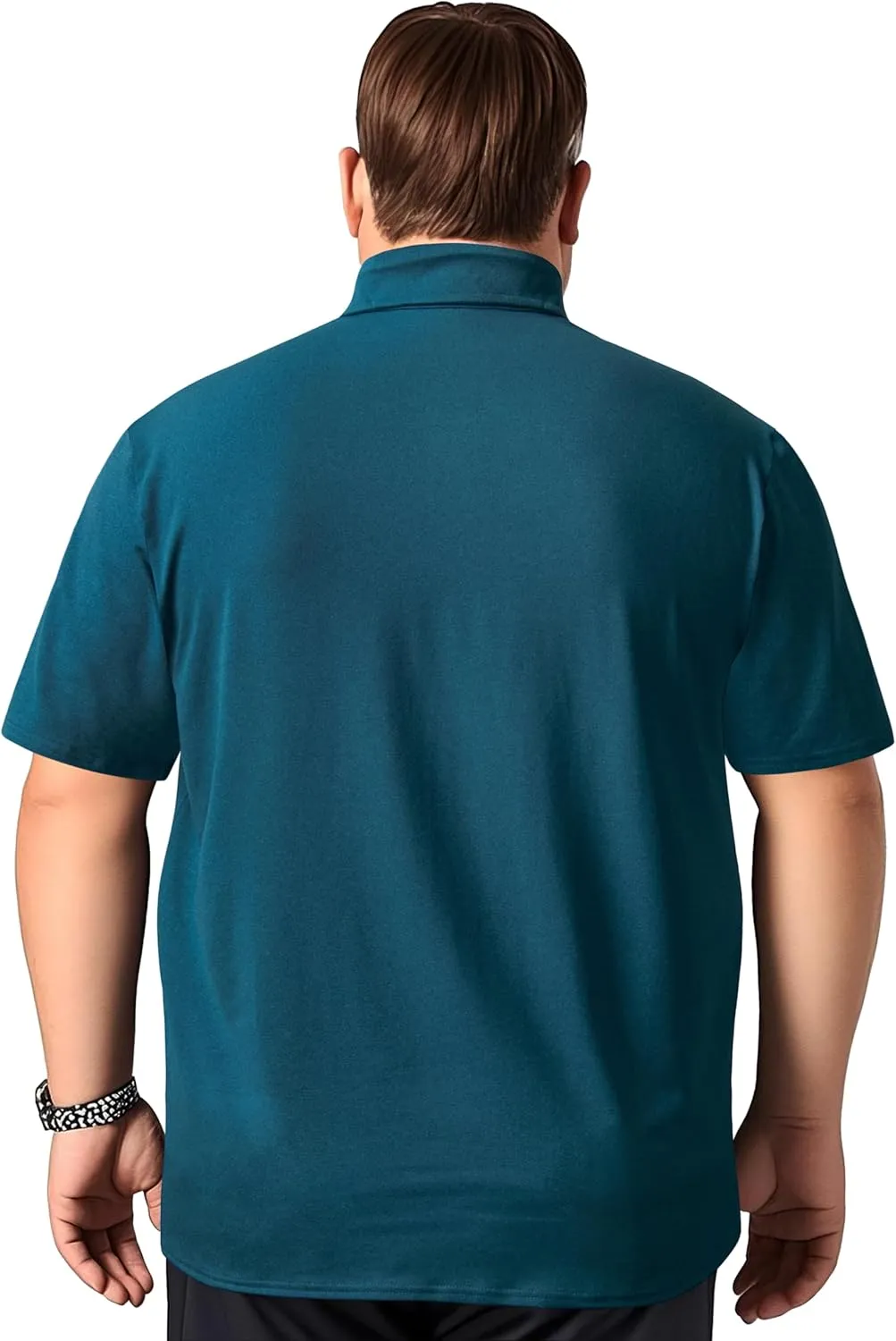 TAPULCO Men's Big and Tall Golf Polo Shirt Moisture Wicking Casual Lightweight Breathable Performance Shirts (2XL-5XL)
