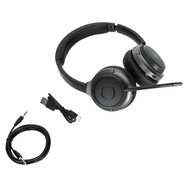 Targus Aeh104gl - Headset - On-Ear - Convertible - Bluetooth - Wireless, Wired - 3.5 Mm Jack - Noise Isolating - Black