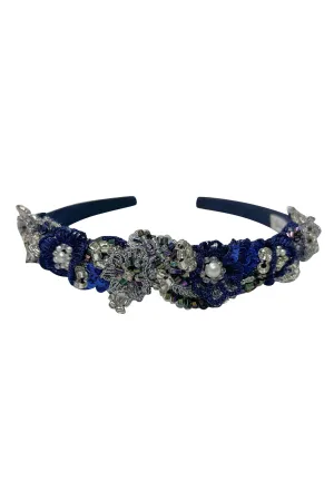 The Alaia Hairband (Navy Blue)