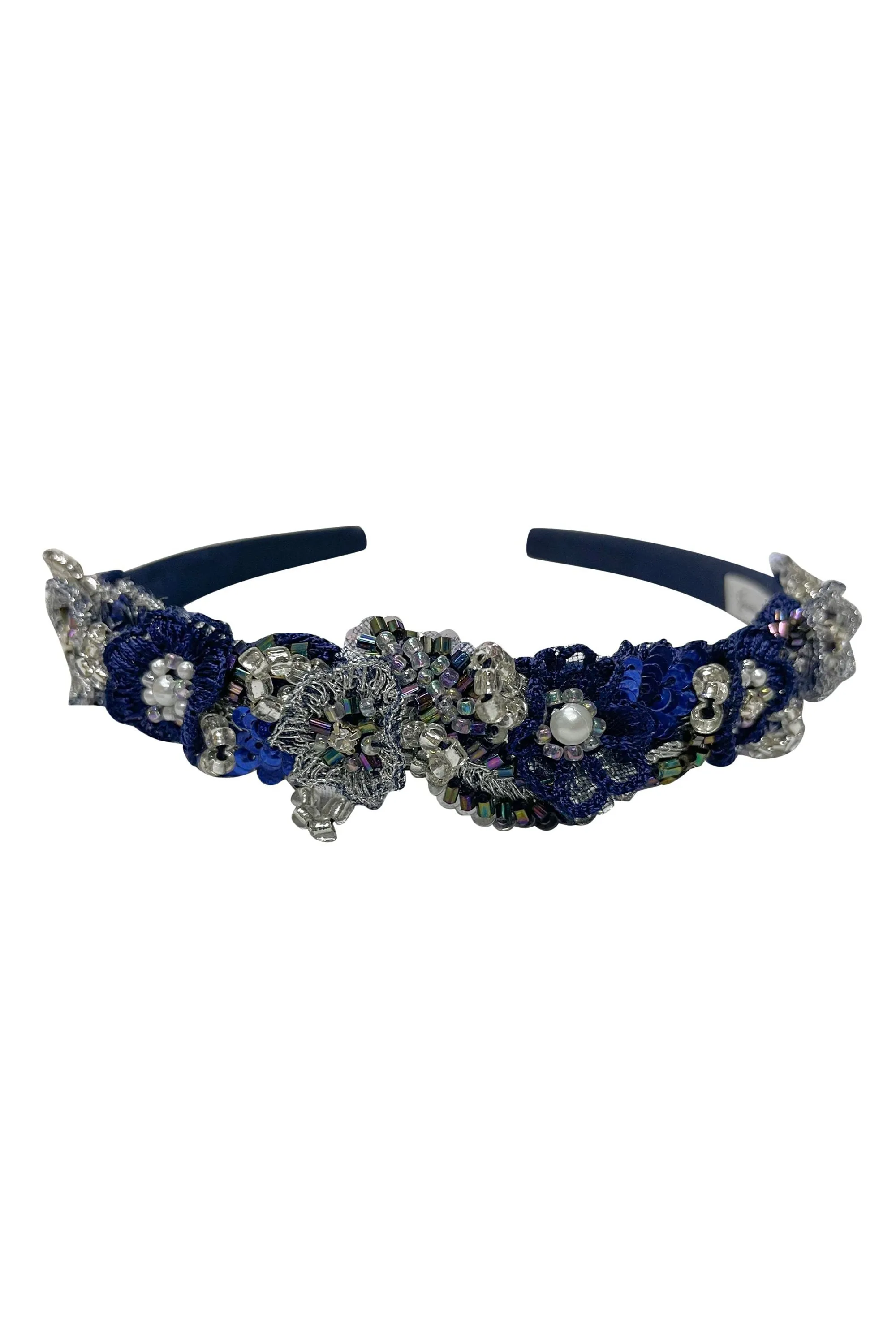 The Alaia Hairband (Navy Blue)