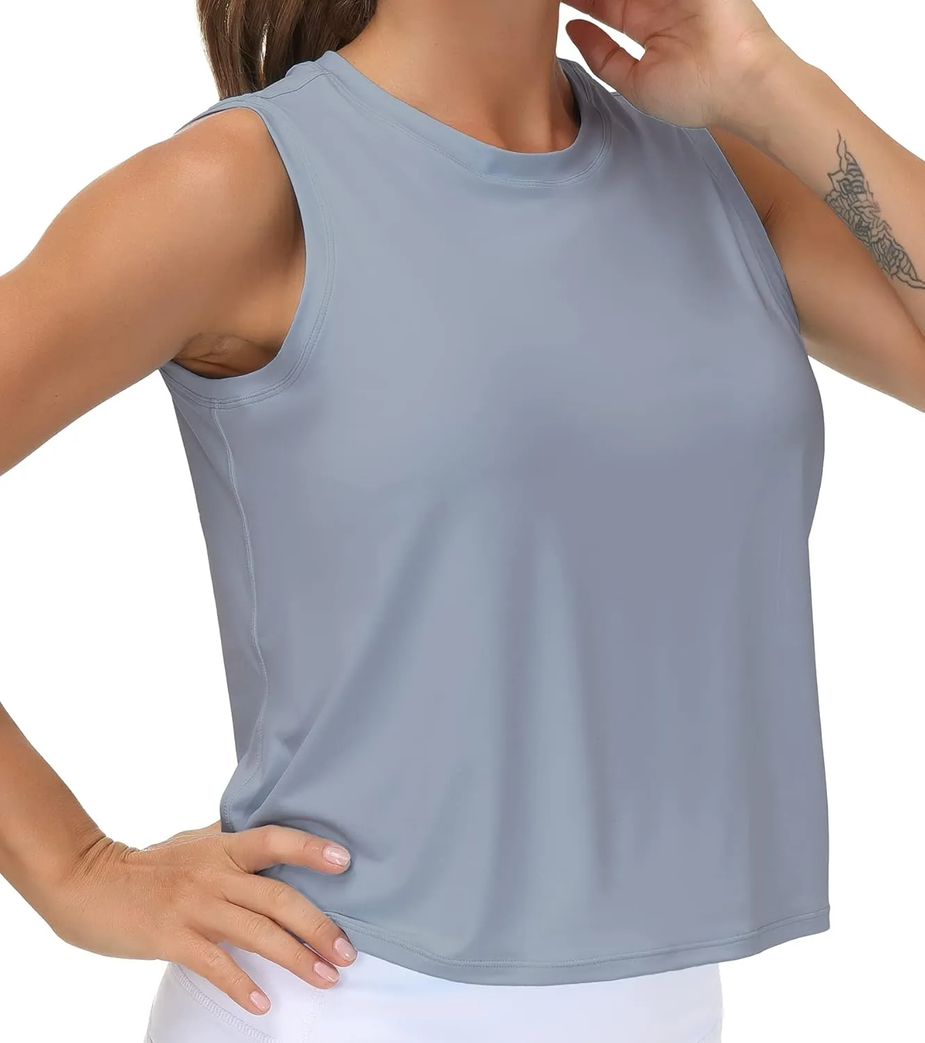 THE GYM PEOPLE Women's Workout Tops in Ice Silk Quick Dry Sleeveless