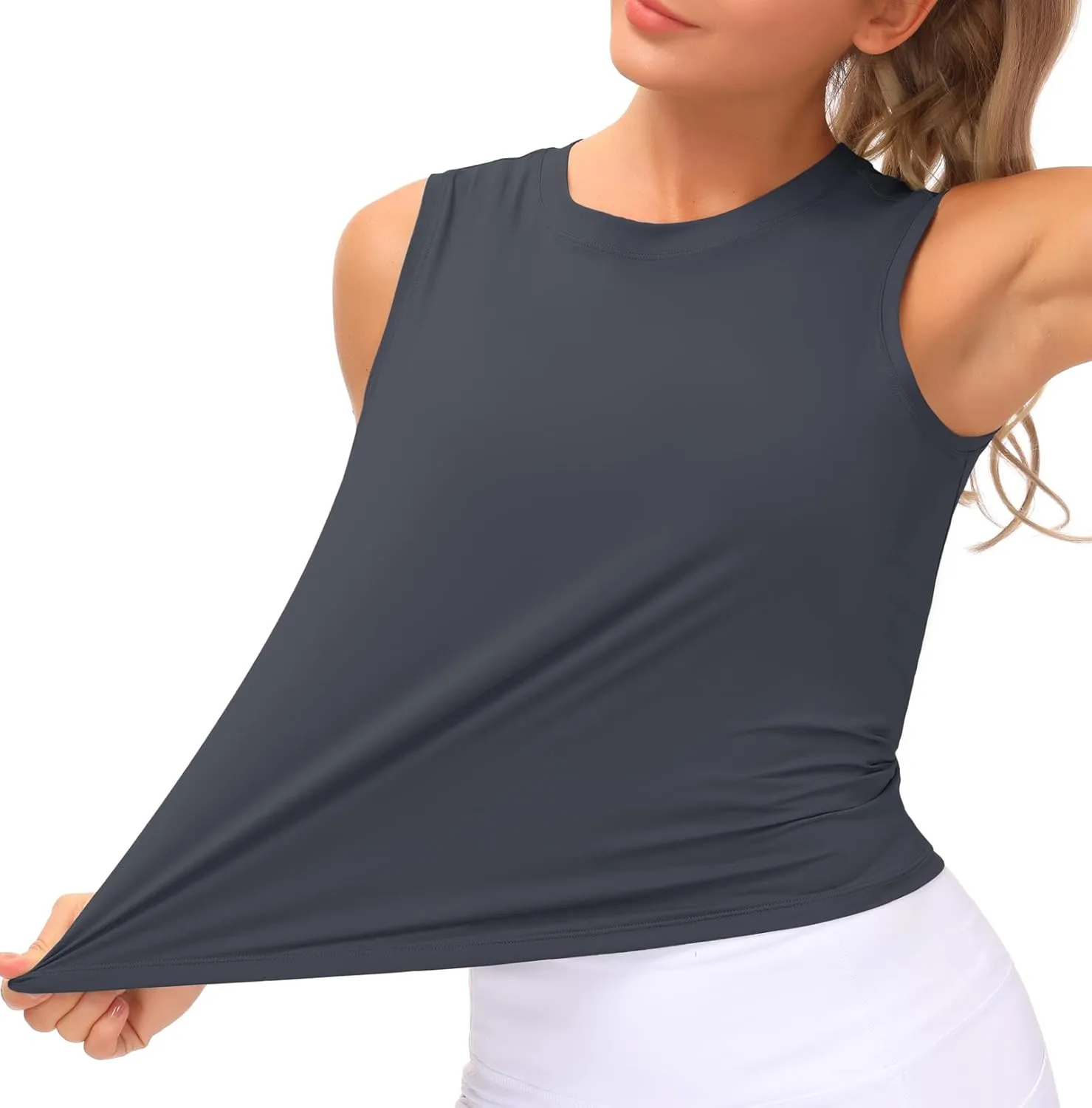 THE GYM PEOPLE Women's Workout Tops in Ice Silk Quick Dry Sleeveless