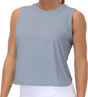 THE GYM PEOPLE Women's Workout Tops in Ice Silk Quick Dry Sleeveless
