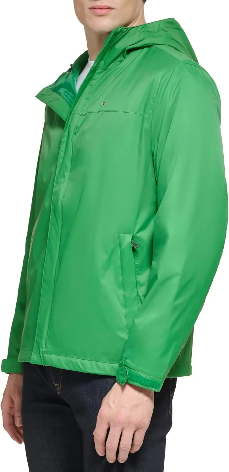 Tommy Hilfiger Men's Lightweight Breathable Waterproof Hooded Jacket