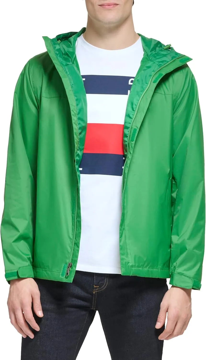 Tommy Hilfiger Men's Lightweight Breathable Waterproof Hooded Jacket