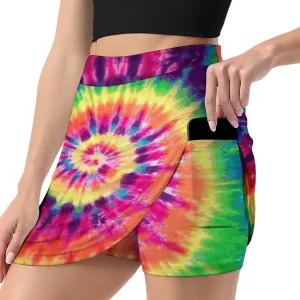Trouser Skirt,Women's Versatile Stretch Casual Mini Skirt Light Proof