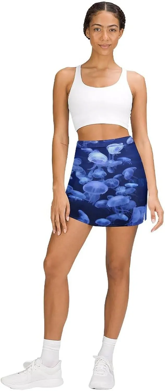 Trouser Skirt,Women's Versatile Stretch Casual Mini Skirt Light Proof