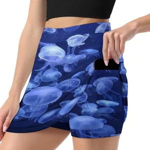 Trouser Skirt,Women's Versatile Stretch Casual Mini Skirt Light Proof
