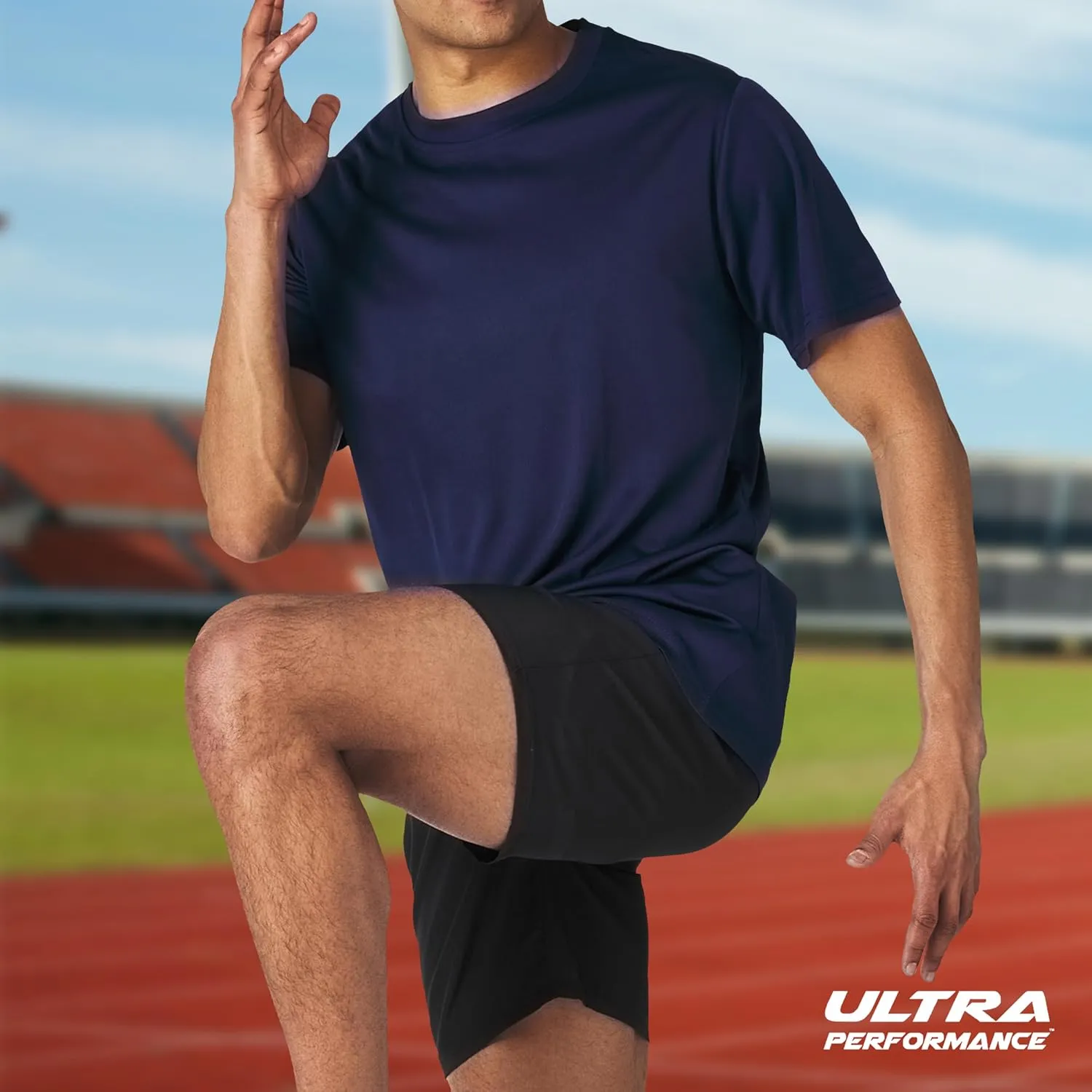 Ultra Performance Mens Dry-Fit Shirts 2 Pack Workout Gym T-Shirts, Athletic Tees for Men, Multipack Training Tops