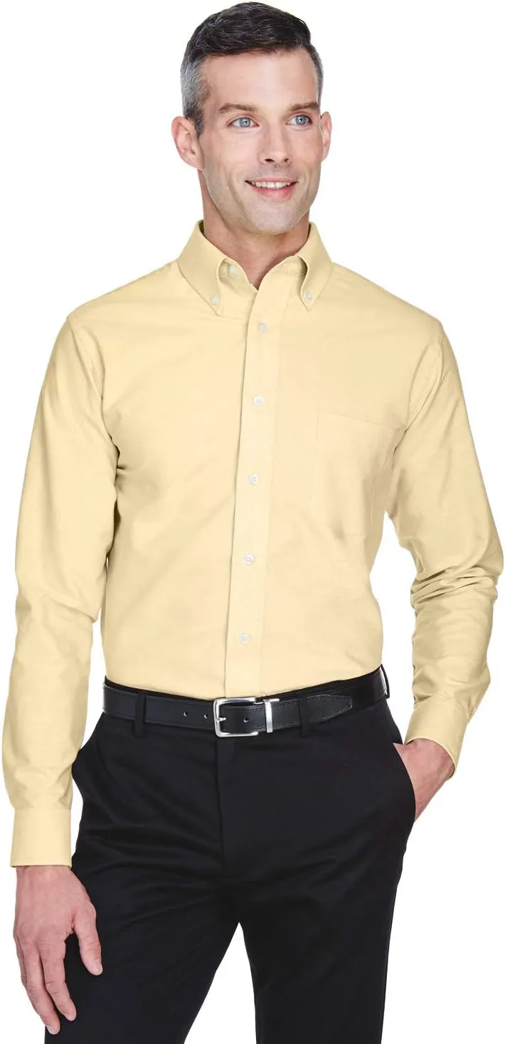 UltraClub Men's Tall Wrinkle-Free Long Sleeve Oxford Shirt