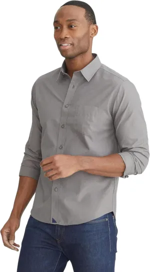 UNTUCKit Sangiovese - Untucked Shirt for Men, Long Sleeve, Wrinkle-Free, Regular Fit