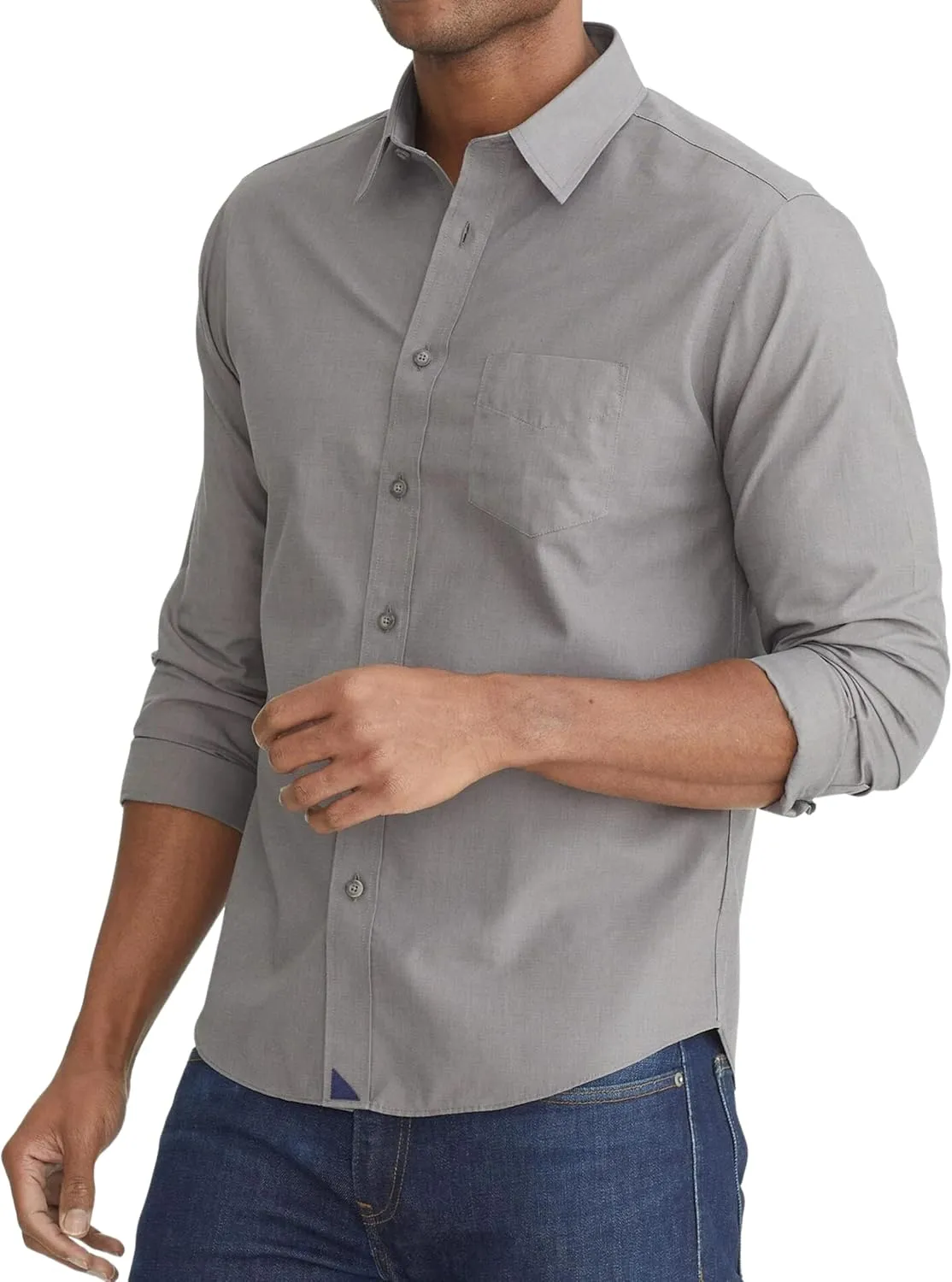 UNTUCKit Sangiovese - Untucked Shirt for Men, Long Sleeve, Wrinkle-Free, Regular Fit