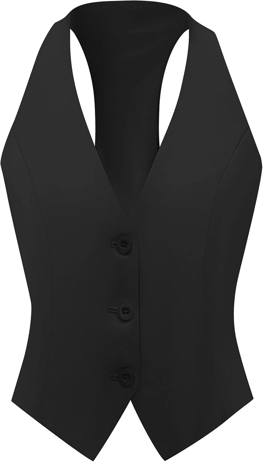 V VOCNI Vest for Women V Neck Suit Vest Sleeveless Racerback Fashion Dressy Crop Vest Top Fitted Jacket Waistcoat