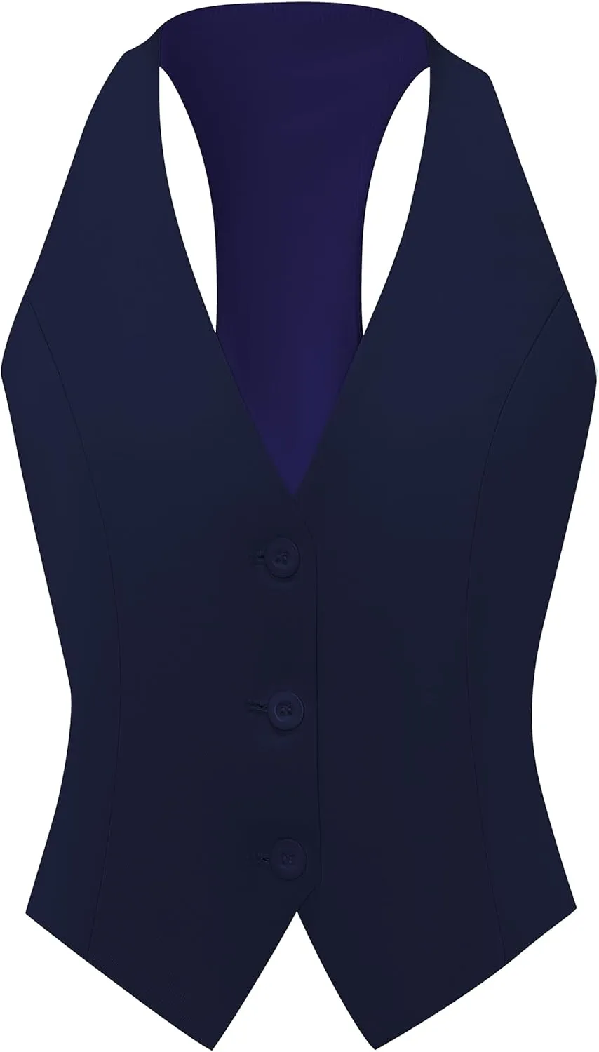 V VOCNI Vest for Women V Neck Suit Vest Sleeveless Racerback Fashion Dressy Crop Vest Top Fitted Jacket Waistcoat