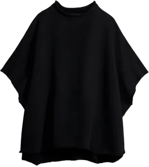 VAOYIU Women's Oversized Funnel Neck Tops 3/4 Batwing Sleeve Capelet Casual Travel Pullover Sweatshirts