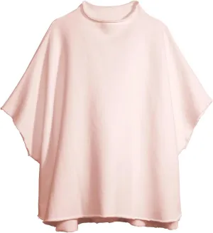 VAOYIU Women's Oversized Funnel Neck Tops 3/4 Batwing Sleeve Capelet Casual Travel Pullover Sweatshirts